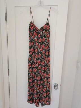 Floret Studios Floral Strappy Midi Dress